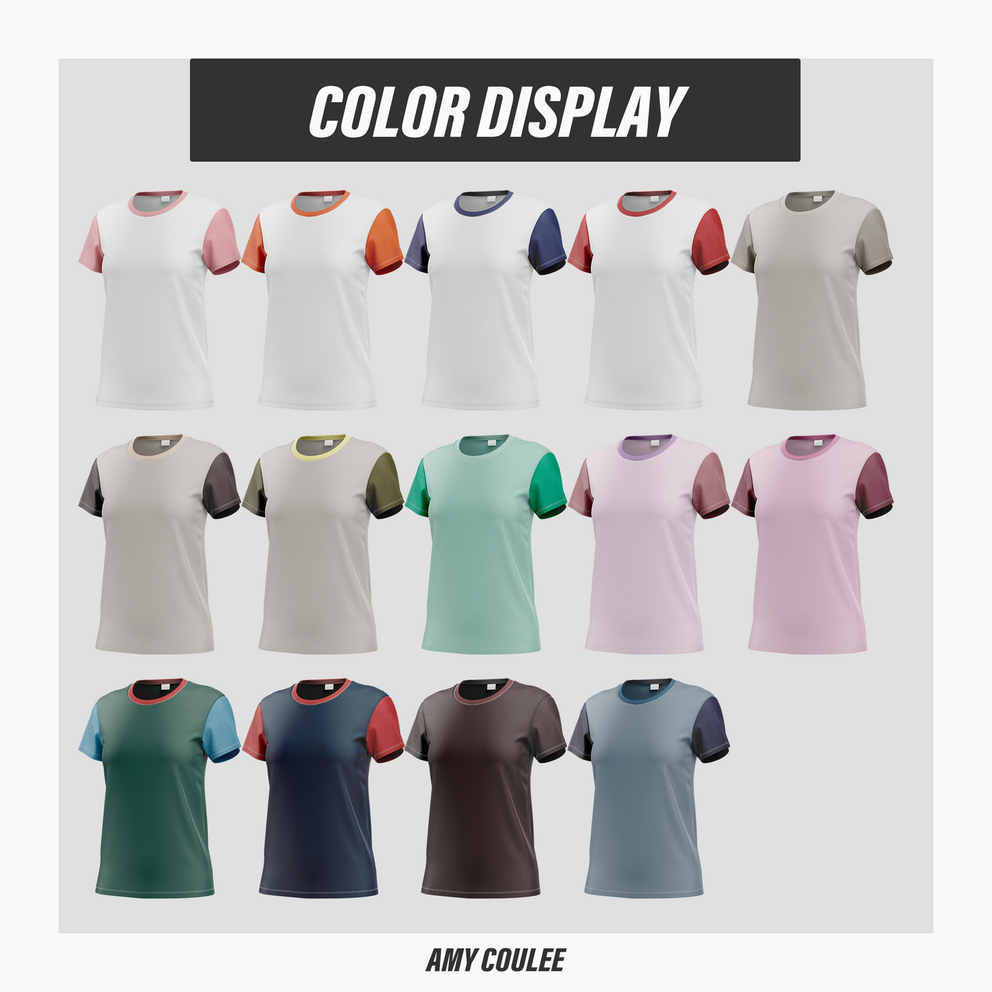 Colorblock short-sleeved T-shirt