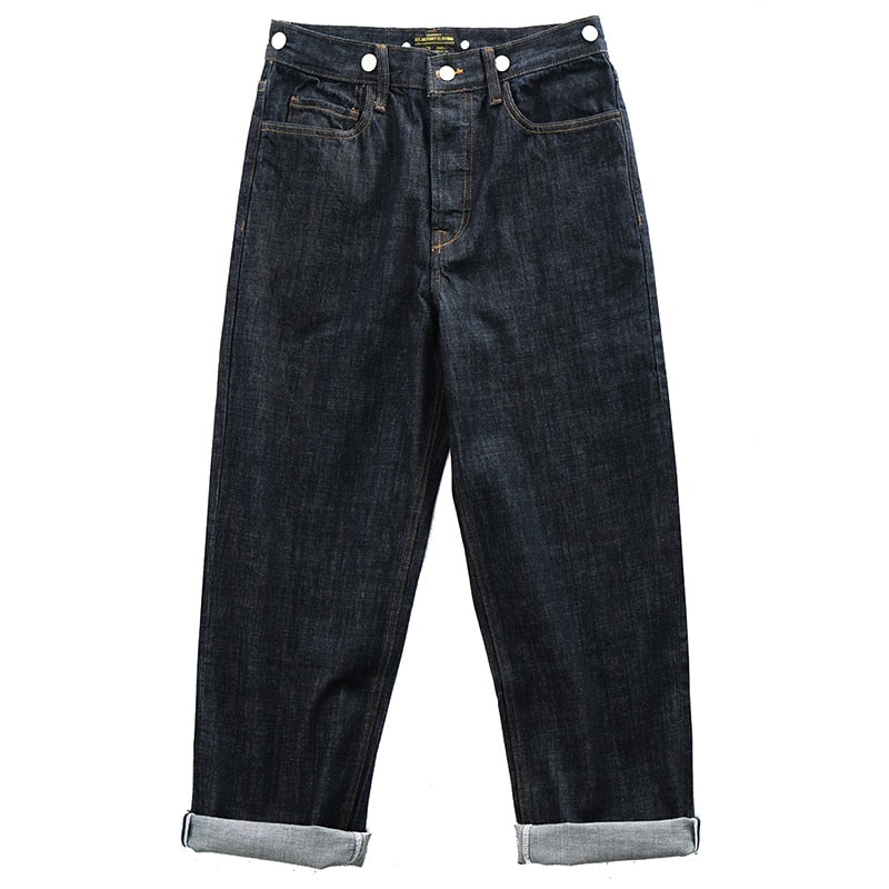 Amekaji Vintage 15oz Heavy Striped Denim Jeans